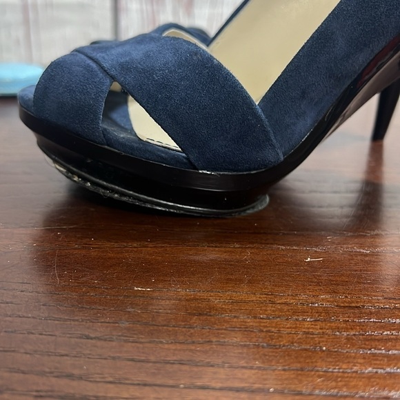 Zara Woman Collection suede peep heels in size 7 - Picture 10 of 13